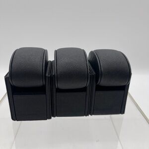 Single Watch Display Stand 3 Black Padded Faux Leather Wristwatch Holder